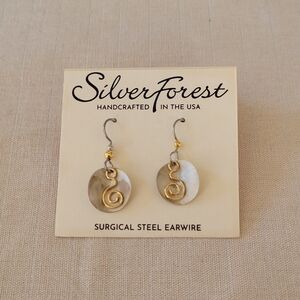 NWT Handcrafted Silver Forest Earrings